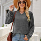 Heathered V-Neck Long Sleeve T-Shirt