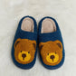 Melody Teddy Bear Print Plush Slide Slippers