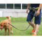 Adjustable Hands Free Retractable Dog Leash with Waist belt and detachable bags