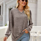 Heathered V-Neck Long Sleeve T-Shirt