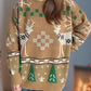 Ugly Christmas Sweater Reindeers and Christmas Trees Holiday Sweater