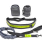 Adjustable Hands Free Retractable Dog Leash with Waist belt and detachable bags