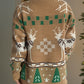 Ugly Christmas Sweater Reindeers and Christmas Trees Holiday Sweater