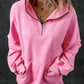 Half Zip Long Sleeve Sweatshirt