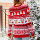 Cute Red-Nosed Reindeer Pullover Christmas Sweater