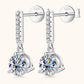 2 Carat Moissanite 925 Sterling Silver Drop Earrings