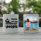 Mug Mockup Front and Back, White - Outdoors on Table