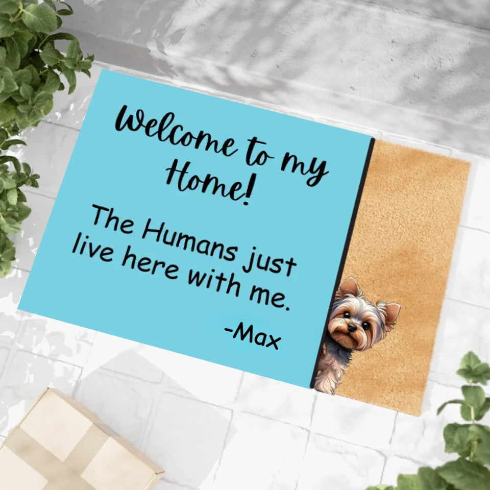 Funny Dog Door Mat, Welcome to My Home from Dog Mat