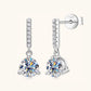 2 Carat Moissanite 925 Sterling Silver Drop Earrings