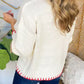 Croquet Bow Round Neck Long Sleeve Sweater