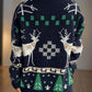 Ugly Christmas Sweater Reindeers and Christmas Trees Holiday Sweater