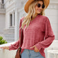 Heathered V-Neck Long Sleeve T-Shirt