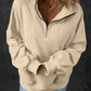 Half Zip Long Sleeve Sweatshirt