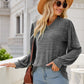 Heathered V-Neck Long Sleeve T-Shirt