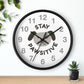 Dog Lover Gift Dog Wall Clock Stay Pawsitive Housewarming Gift - I Love Heartstrings