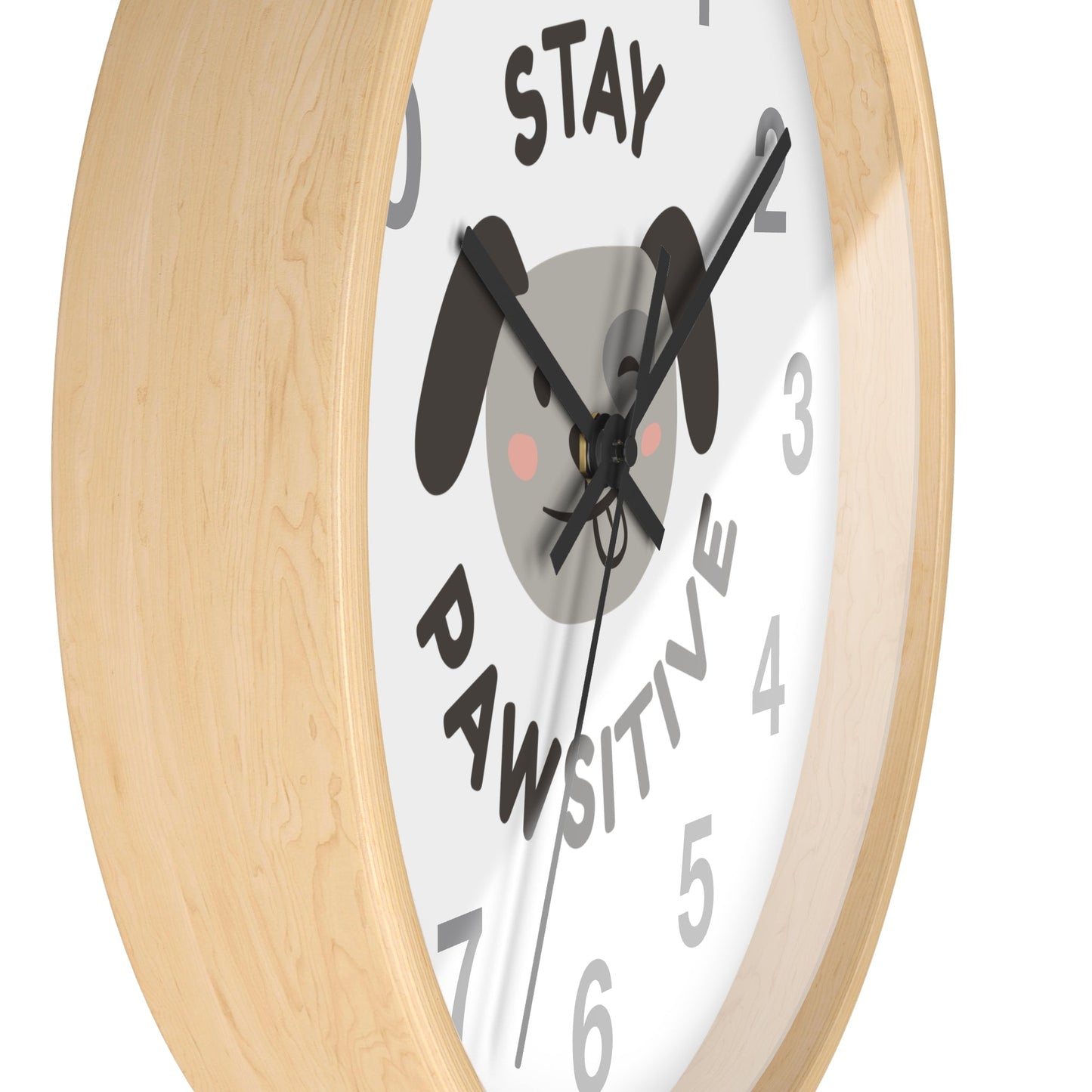 Dog Lover Gift Dog Wall Clock Stay Pawsitive Housewarming Gift - I Love Heartstrings