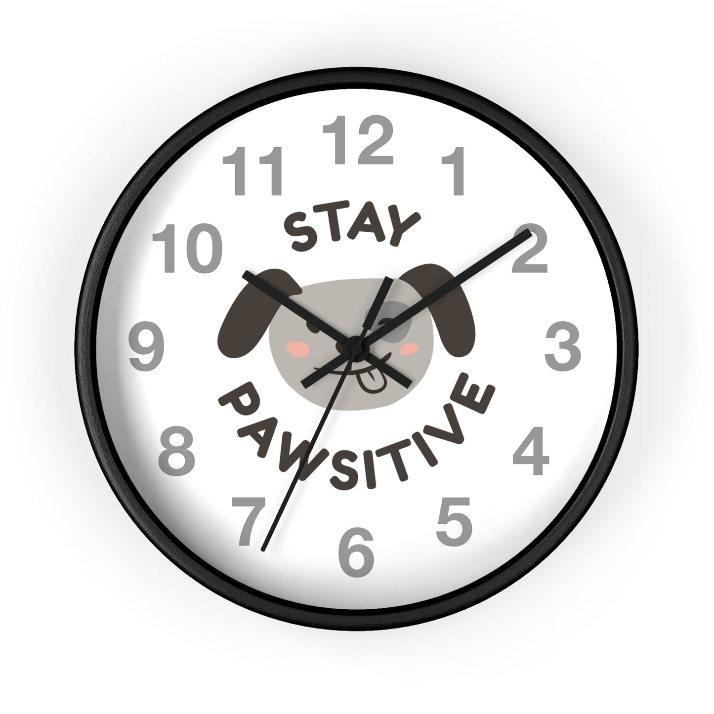 Dog Lover Gift Dog Wall Clock Stay Pawsitive Housewarming Gift - I Love Heartstrings