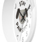 Dog Lover Gift Dog Wall Clock Stay Pawsitive Housewarming Gift - I Love Heartstrings