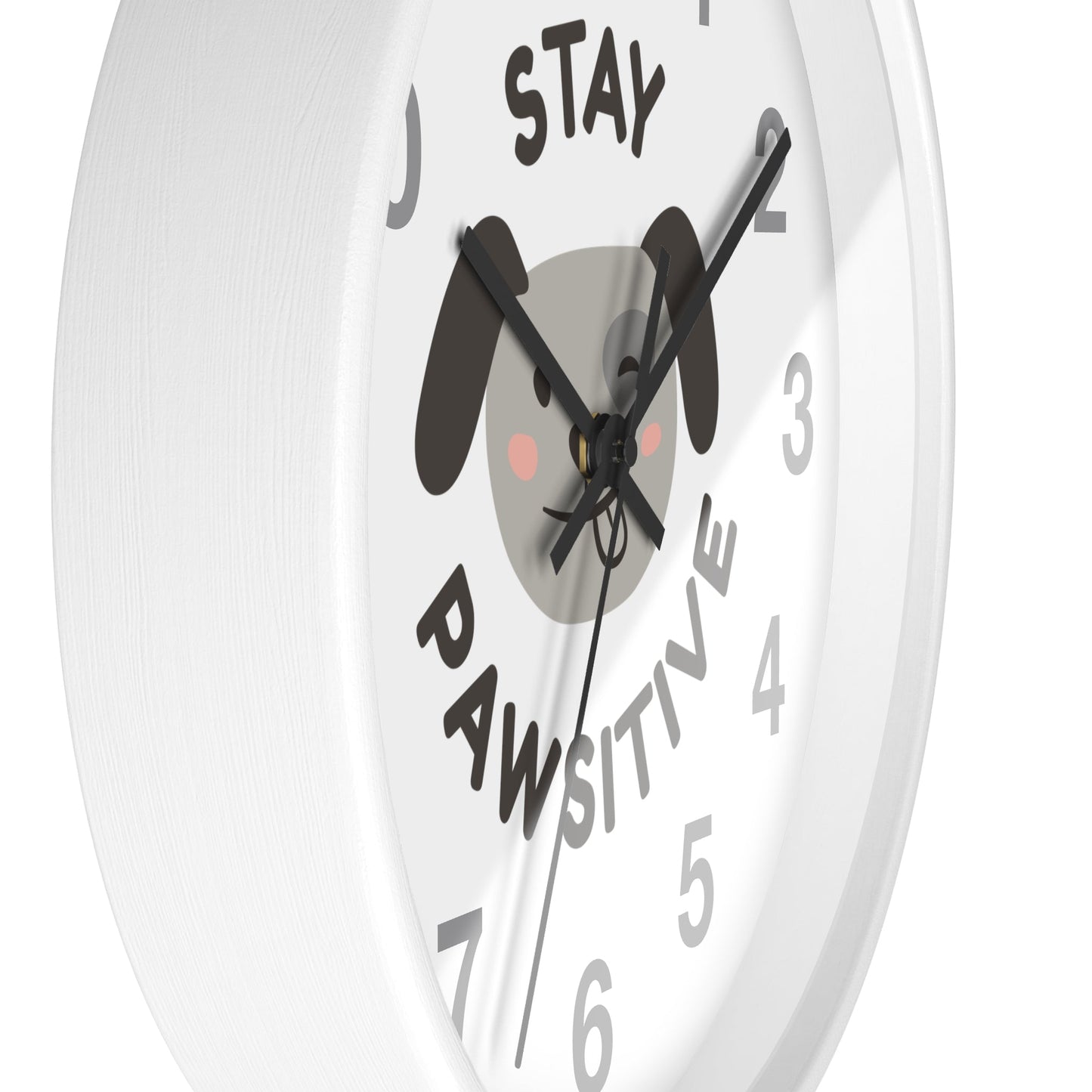 Dog Lover Gift Dog Wall Clock Stay Pawsitive Housewarming Gift - I Love Heartstrings