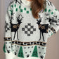 Ugly Christmas Sweater Reindeers and Christmas Trees Holiday Sweater