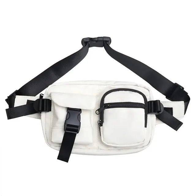 Handy Black or White Multi Pocket Crossbody Bag - I Love Heartstrings