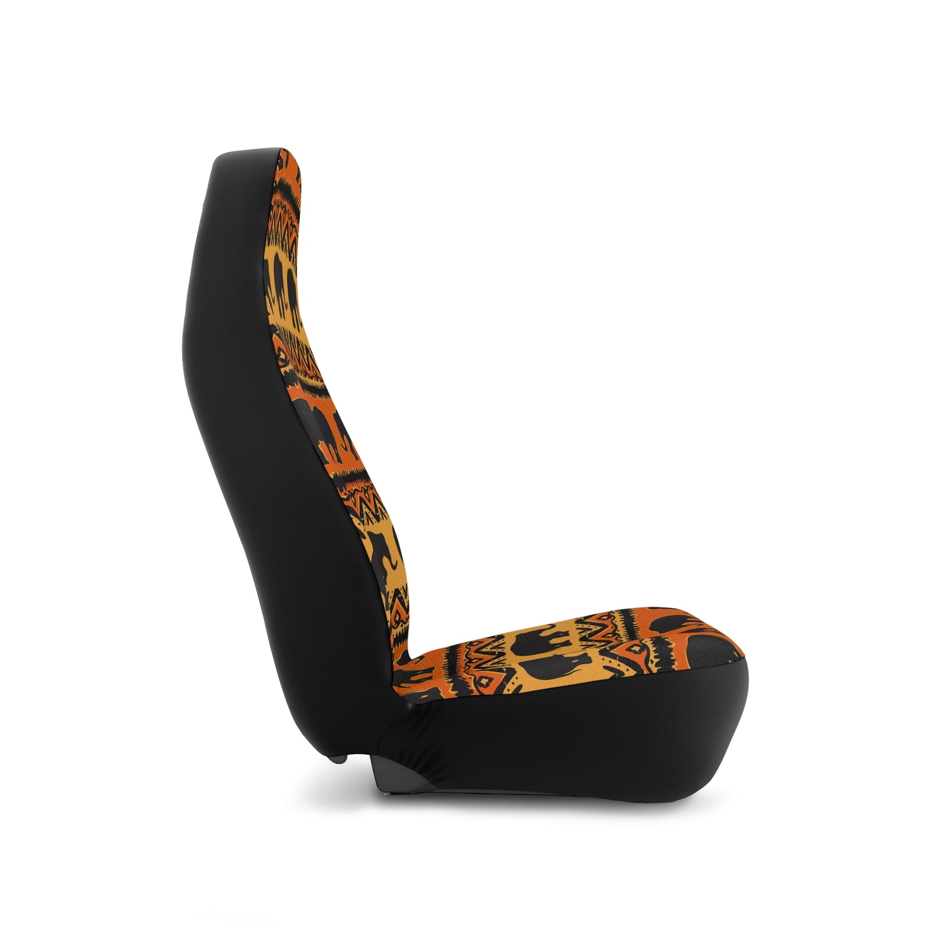 African Print Car Seat Covers Elephant Orange and Yellow - I Love Heartstrings