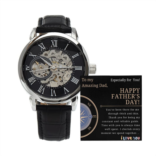 Amazing Dad Openwork Watch Gift for Father's Day - I Love Heartstrings