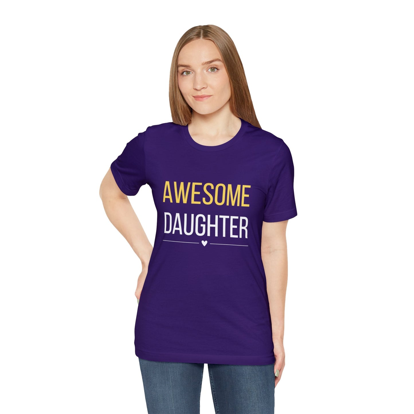 Awesome Daughter T-shirt, Gift for Daughter Short sleeve tee - I Love Heartstrings