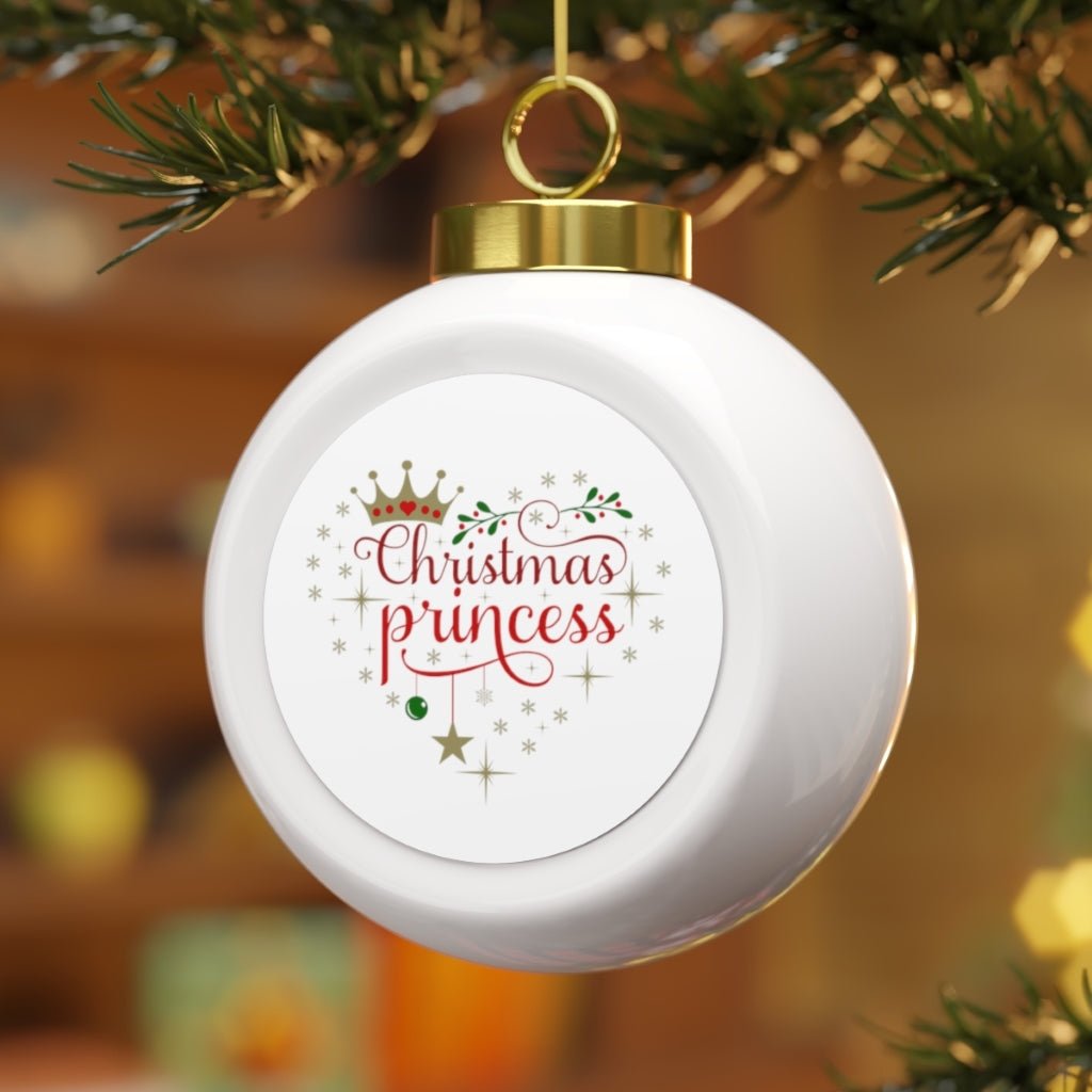 Christmas Princess Ball Ornament Gift for Daughter - I Love Heartstrings