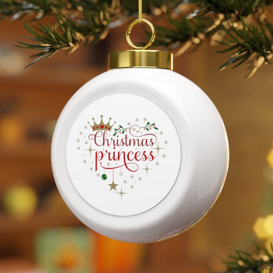 Christmas Princess Ball Ornament Gift for Daughter - I Love Heartstrings