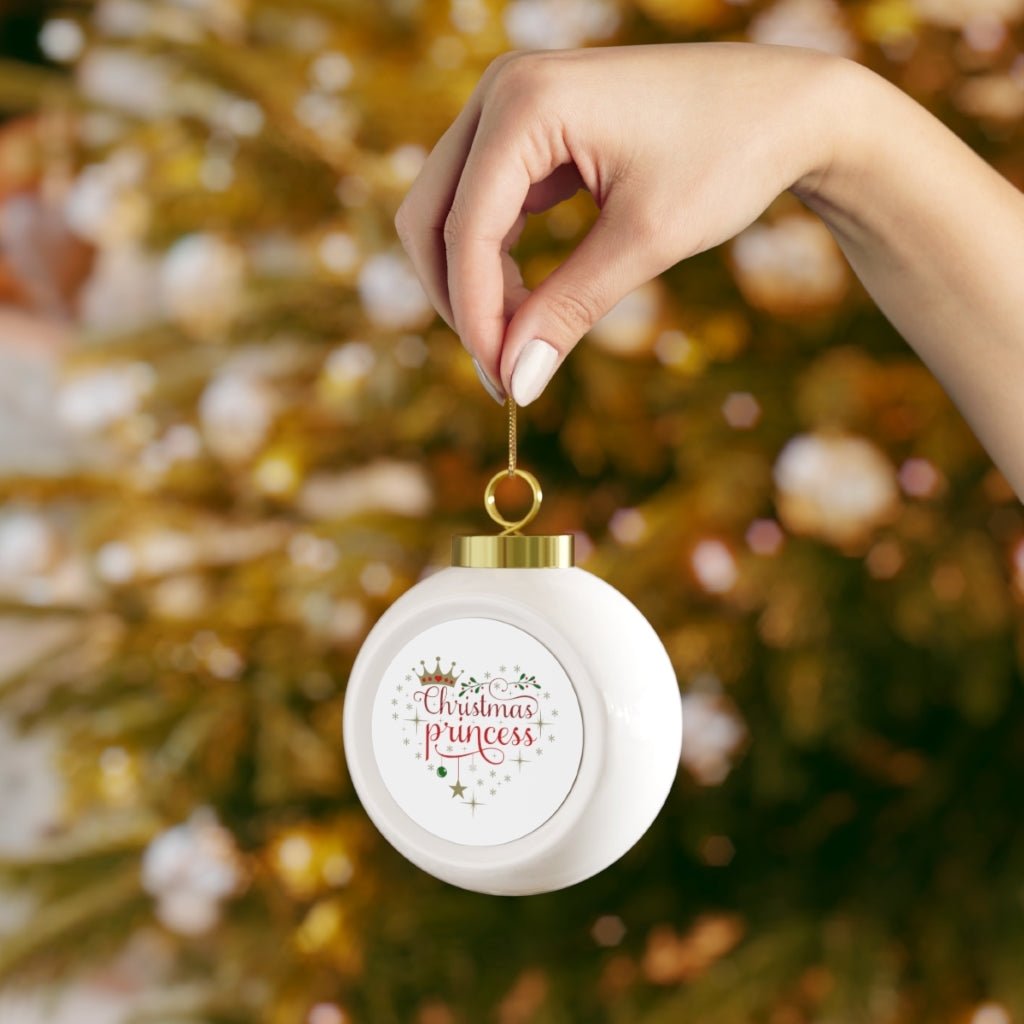 Christmas Princess Ball Ornament Gift for Daughter - I Love Heartstrings