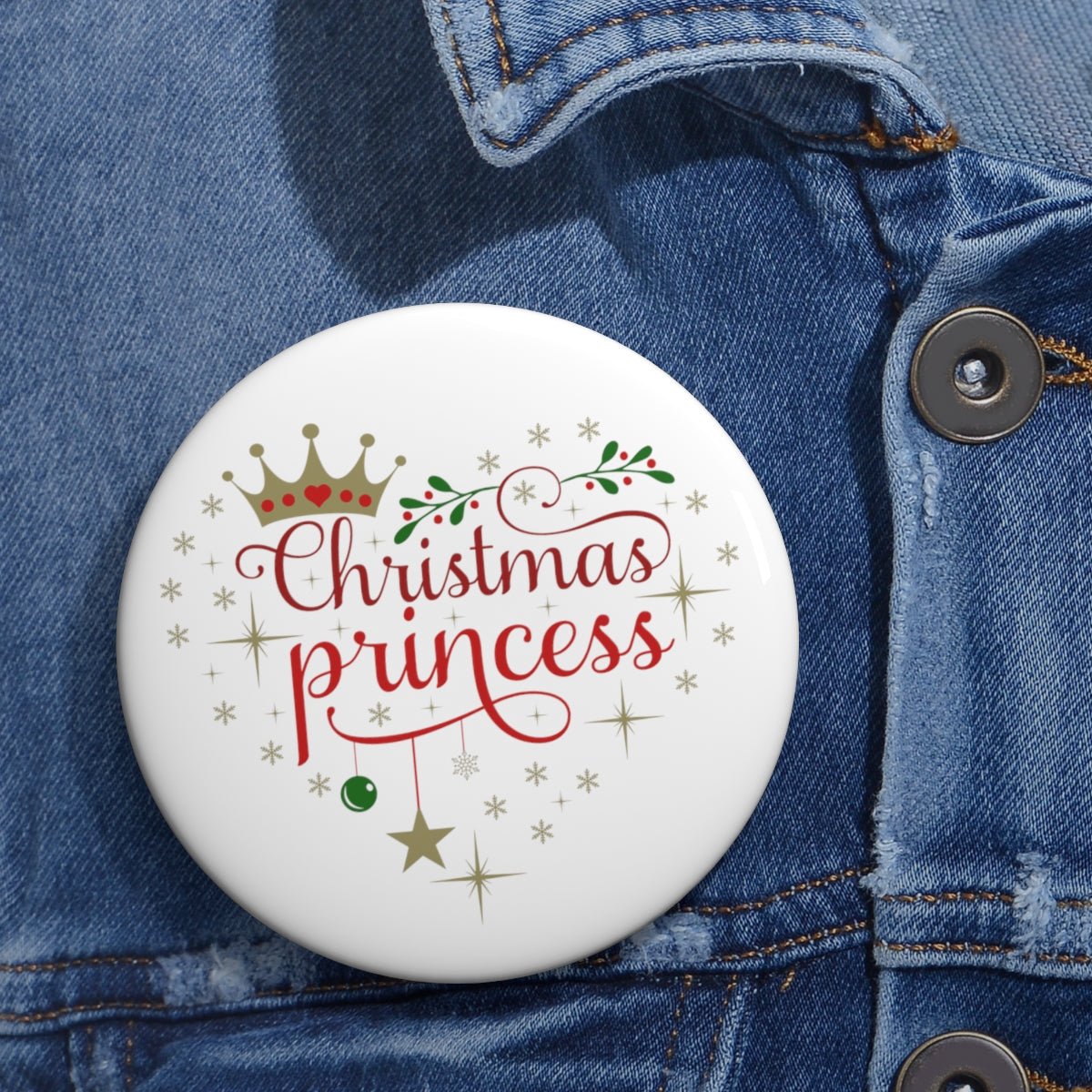 Christmas Princess Pin Buttons Gift for Daughter - I Love Heartstrings