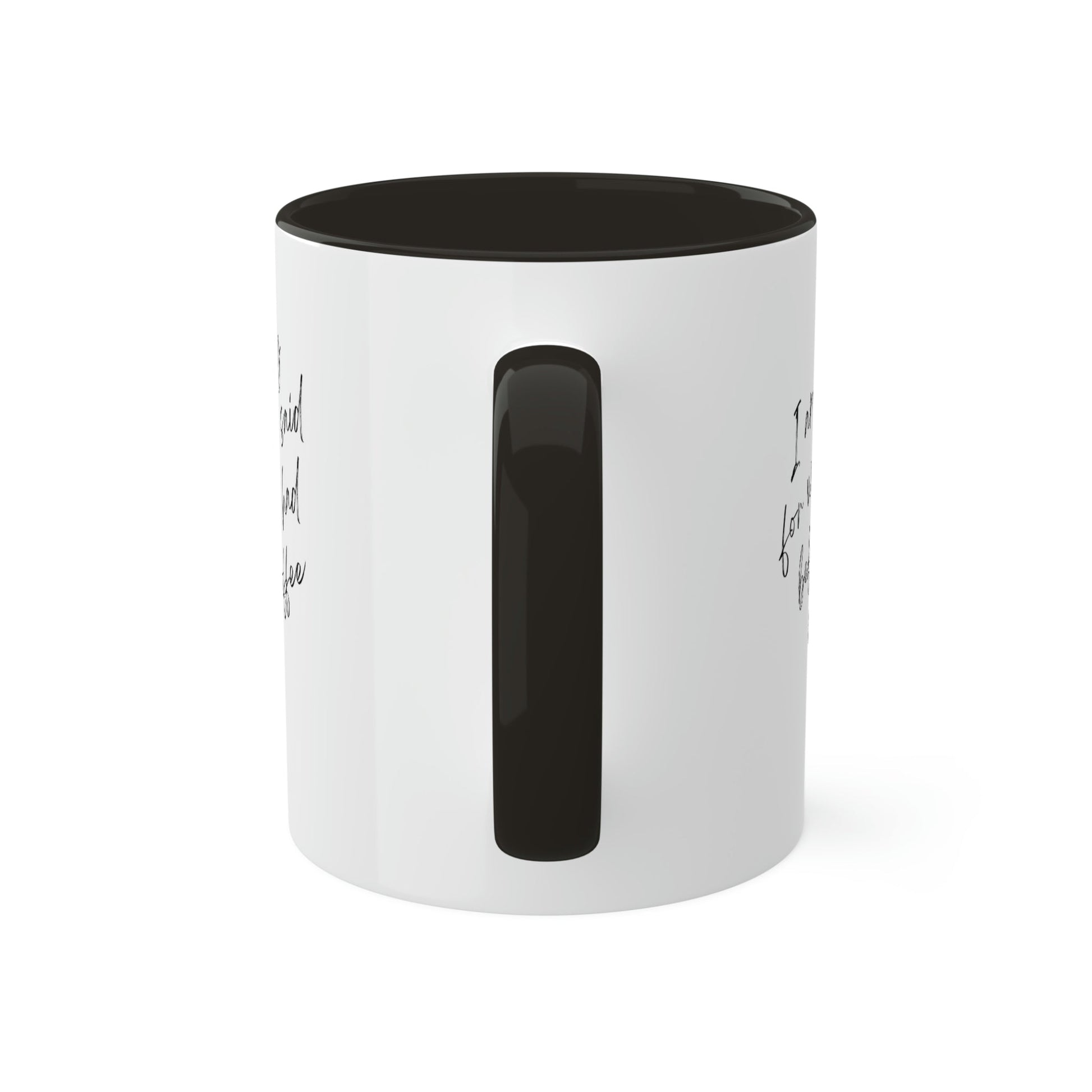 Coffee Lover Mug, Black Handle Accent Mug, 11oz - I Love Heartstrings