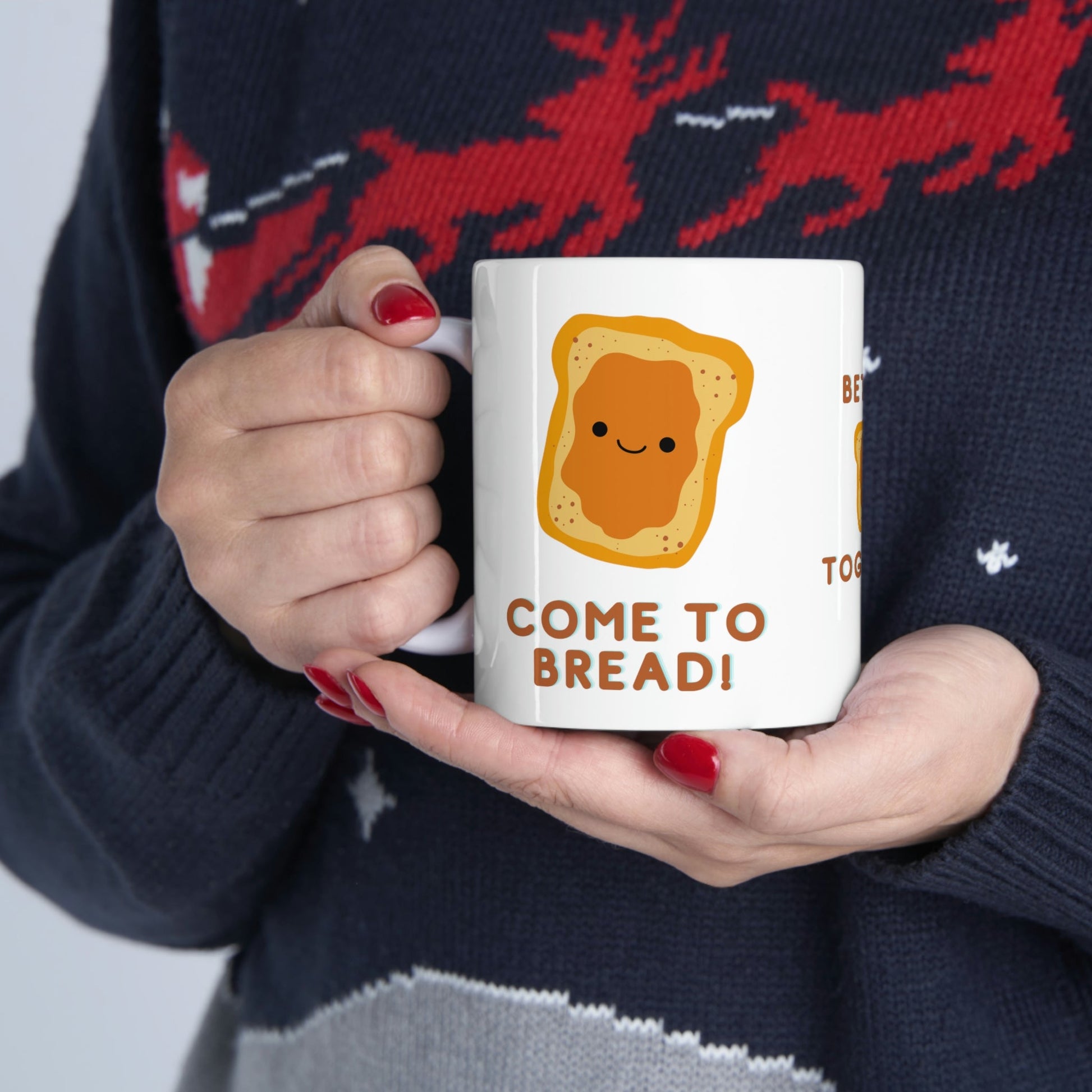 Come to Bread! Matching Coffee Mugs for Couples, His Hers Mug Set, His and Hers Mugs Funny, His and Hers Mug Set, Match Mug, Matching Mugs Couple, Custom Funny Couple Mug, for Him - I Love Heartstrings