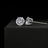 Cubic Zirconia Earrings 14k white gold dipped stud earrings 6mm post CZ jewelry