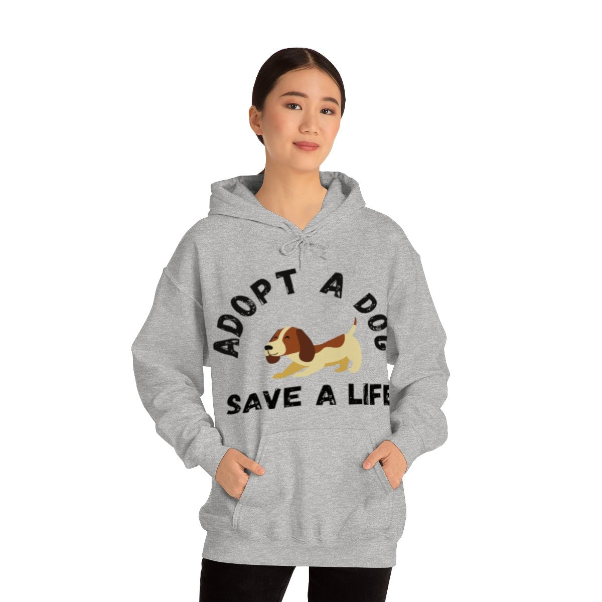 Dog Lover Adopt A Dog Unisex Hooded Sweatshirt - I Love Heartstrings