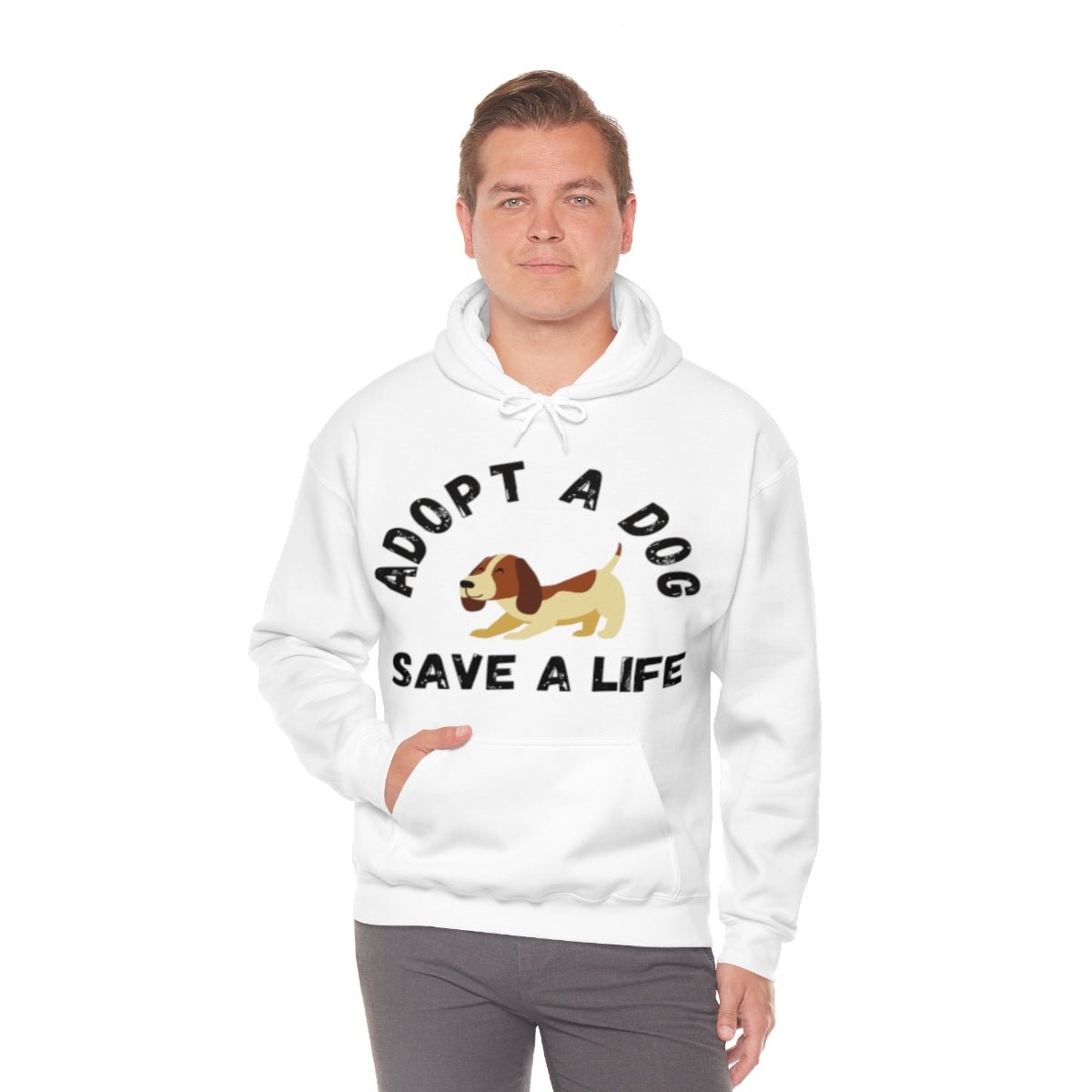 Dog Lover Adopt A Dog Unisex Hooded Sweatshirt - I Love Heartstrings