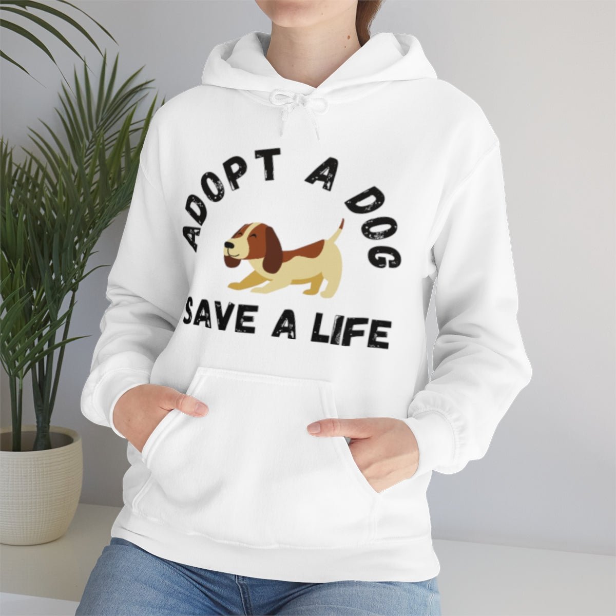 Dog Lover Adopt A Dog Unisex Hooded Sweatshirt - I Love Heartstrings