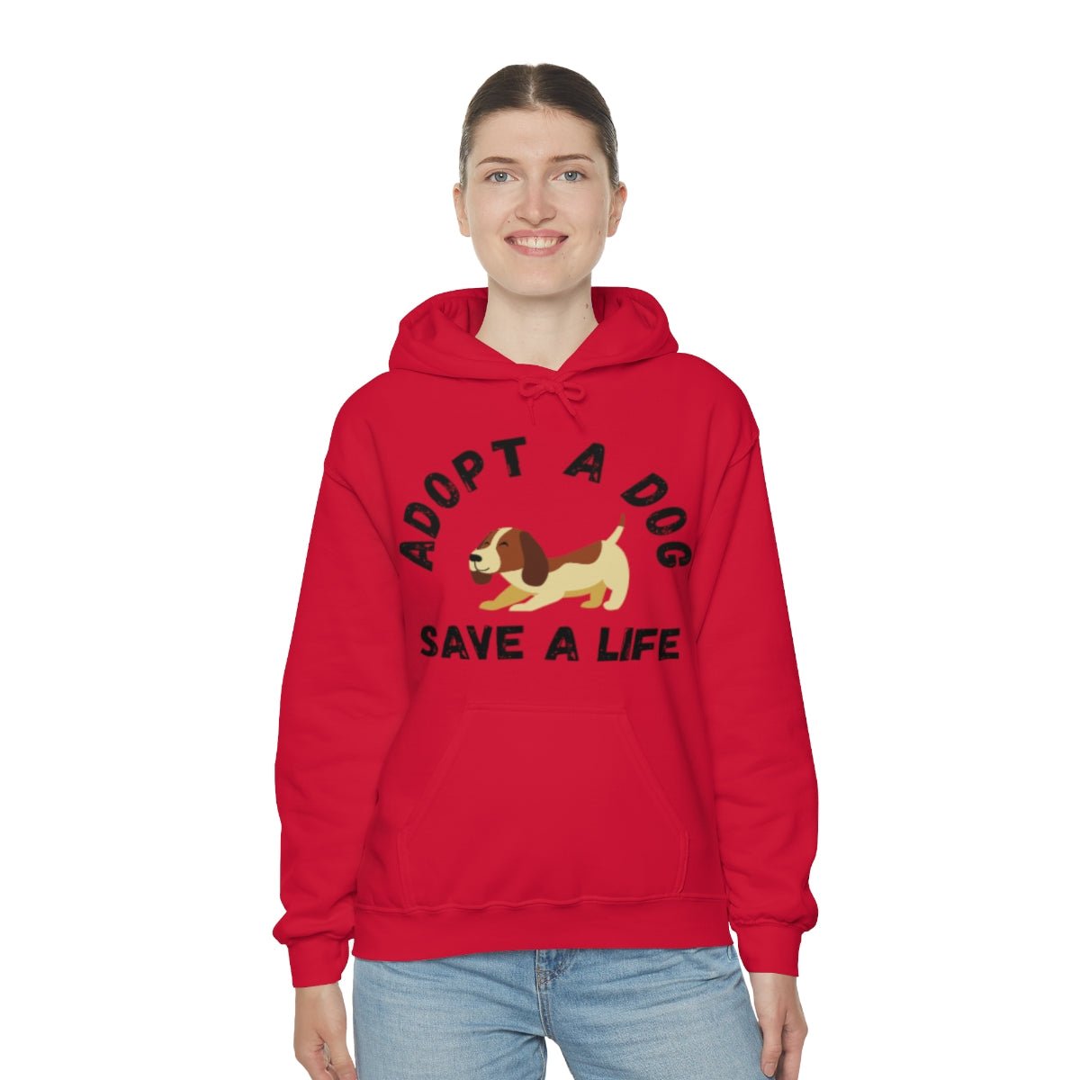 Dog Lover Adopt A Dog Unisex Hooded Sweatshirt - I Love Heartstrings