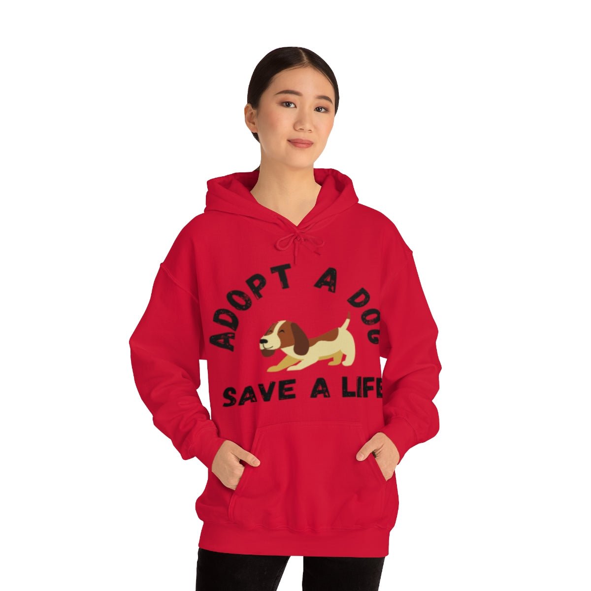 Dog Lover Adopt A Dog Unisex Hooded Sweatshirt - I Love Heartstrings