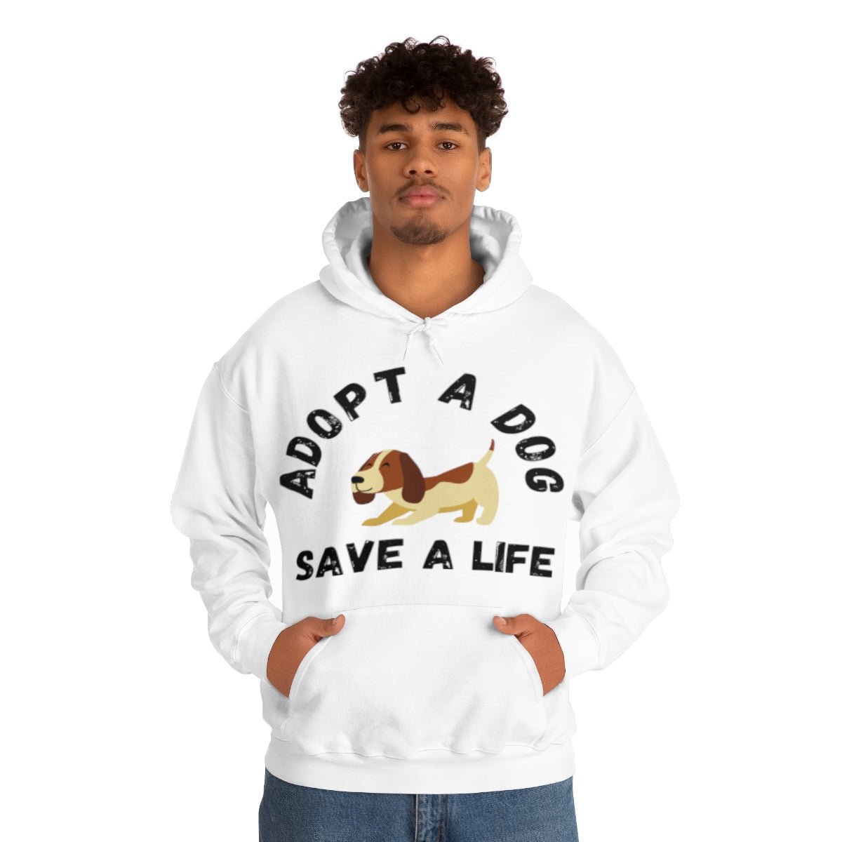 Dog Lover Adopt A Dog Unisex Hooded Sweatshirt - I Love Heartstrings