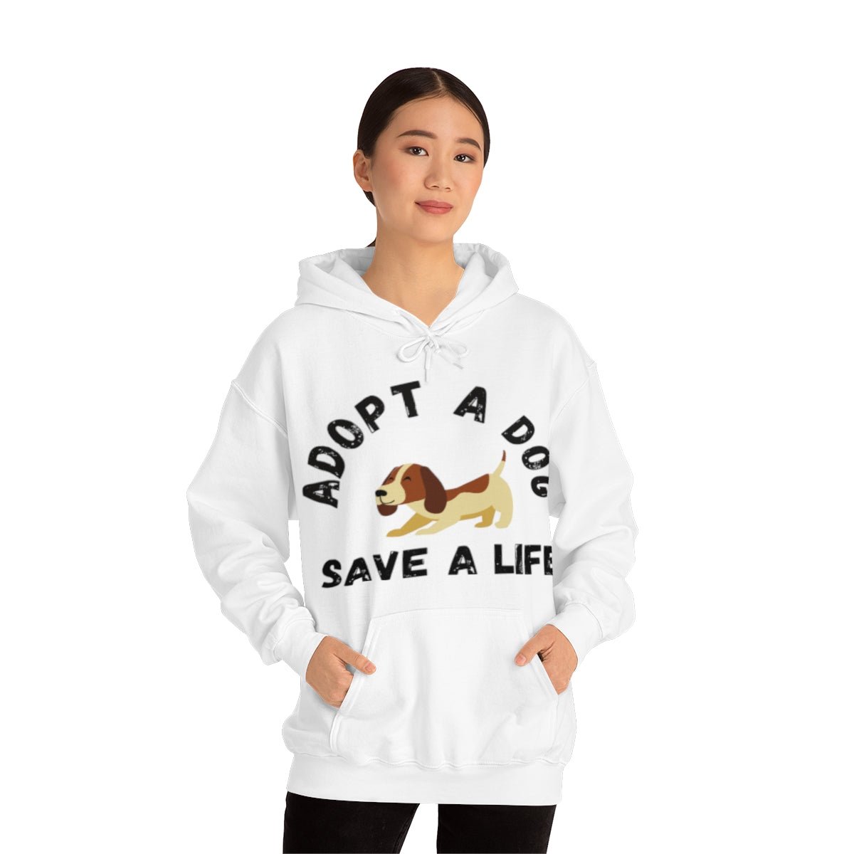 Dog Lover Adopt A Dog Unisex Hooded Sweatshirt - I Love Heartstrings