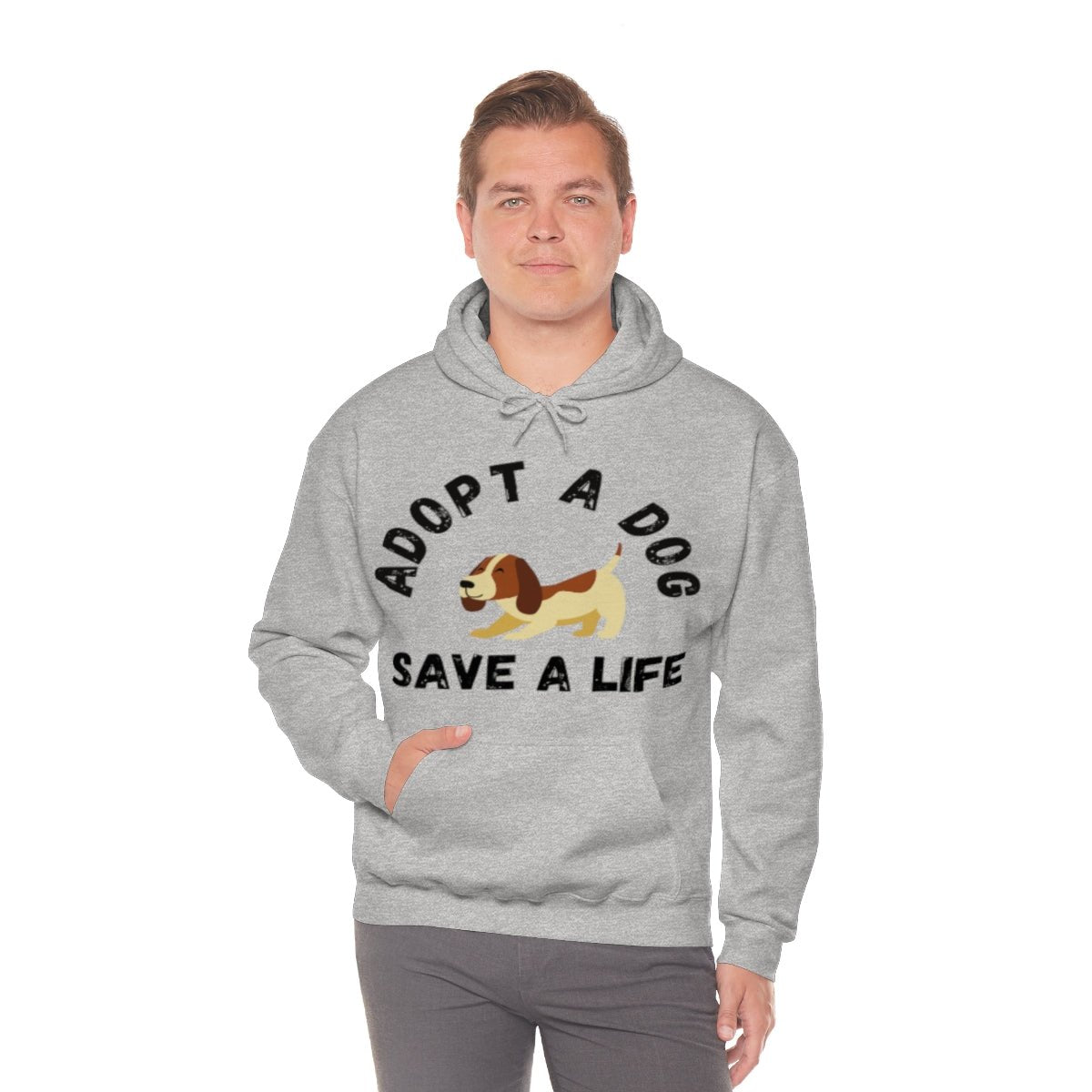 Dog Lover Adopt A Dog Unisex Hooded Sweatshirt - I Love Heartstrings