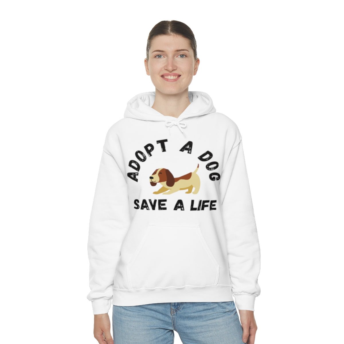 Dog Lover Adopt A Dog Unisex Hooded Sweatshirt - I Love Heartstrings