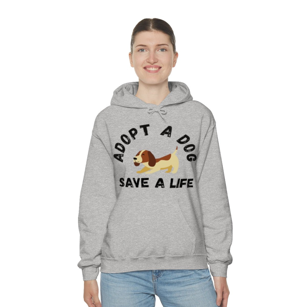 Dog Lover Adopt A Dog Unisex Hooded Sweatshirt - I Love Heartstrings