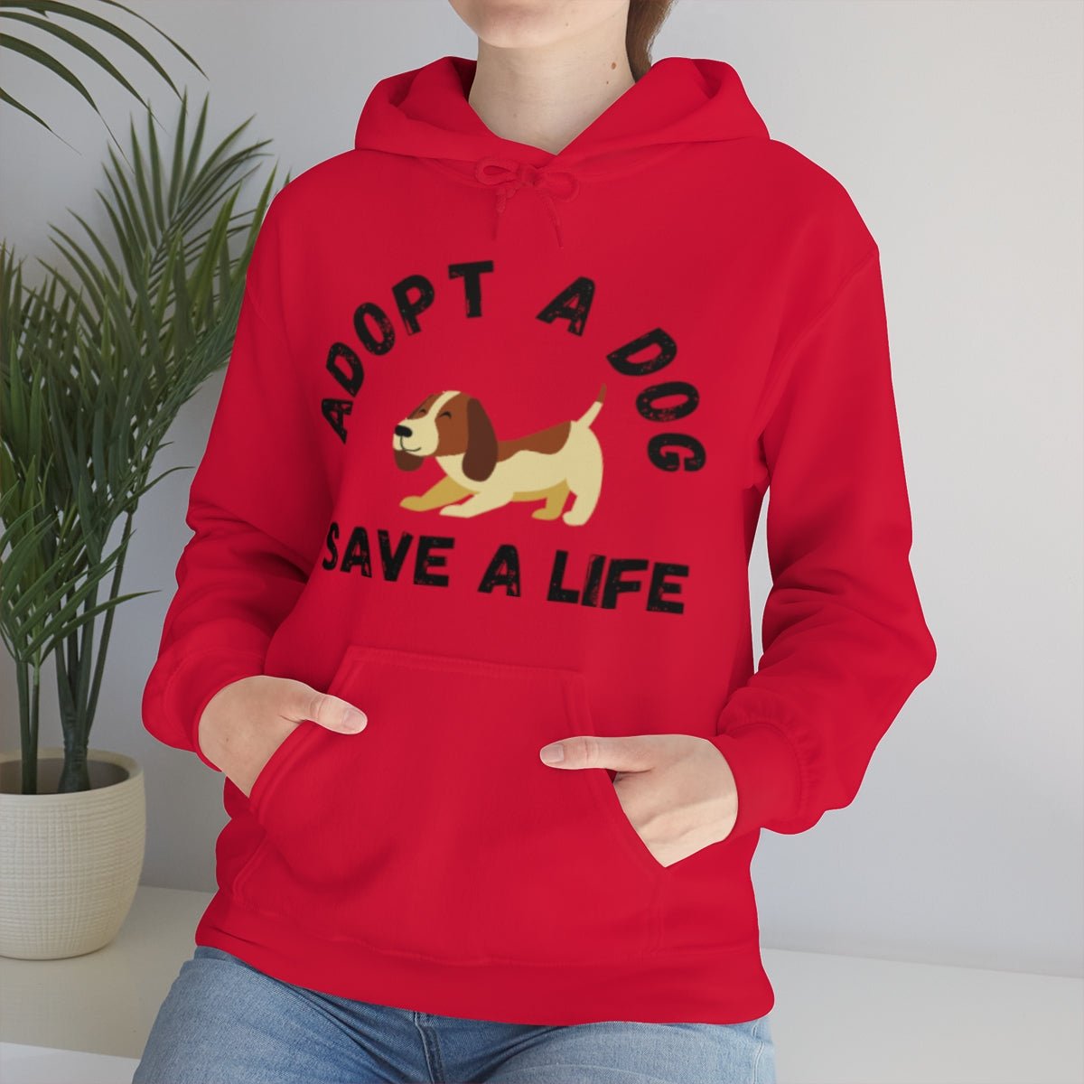 Dog Lover Adopt A Dog Unisex Hooded Sweatshirt - I Love Heartstrings