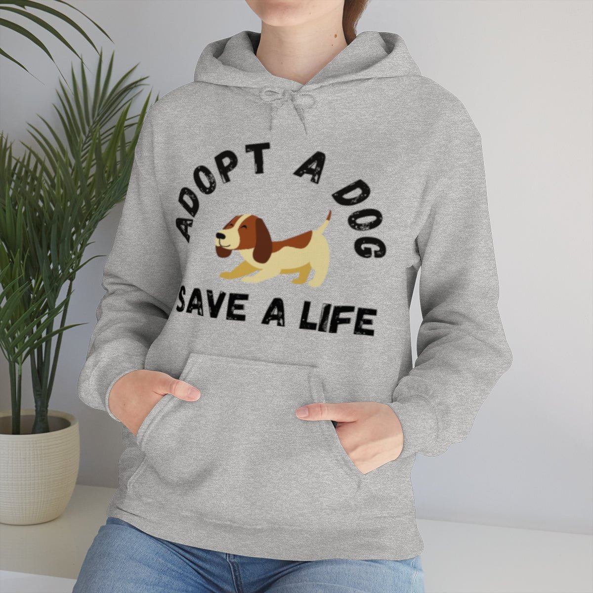 Dog Lover Adopt A Dog Unisex Hooded Sweatshirt - I Love Heartstrings