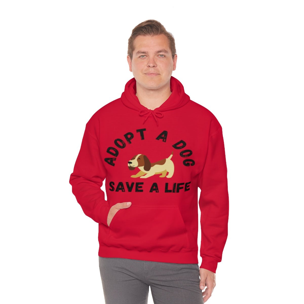 Dog Lover Adopt A Dog Unisex Hooded Sweatshirt - I Love Heartstrings