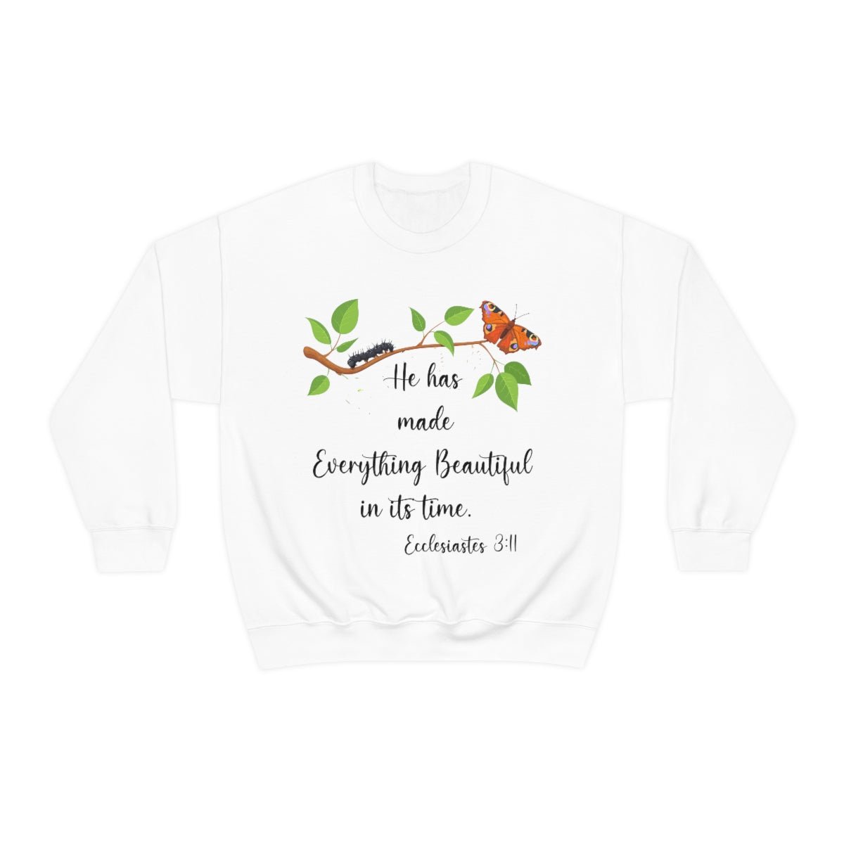 Ecclesiastes 3:11 Bible verse shirt Religious sweatshirt Inspirational Christian apparel faith gift Jesus clothing - I Love Heartstrings