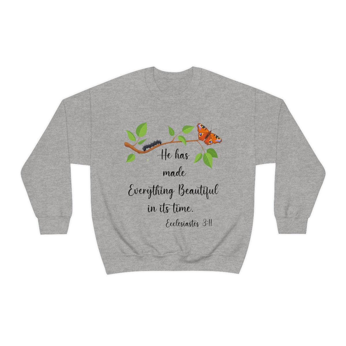 Ecclesiastes 3:11 Bible verse shirt Religious sweatshirt Inspirational Christian apparel faith gift Jesus clothing - I Love Heartstrings